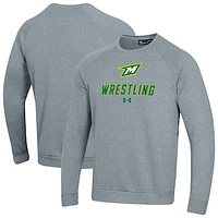 Men's Under Armour McDaniel Green Terror Wrestling Rival Fleece Raglan Pullover Sweatshirt