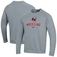 Men's Under Armour Gardner-Webb Bulldogs Wrestling Rival Fleece Raglan Pullover Sweatshirt