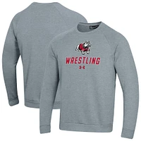 Men's Under Armour Gardner-Webb Bulldogs Wrestling Rival Fleece Raglan Pullover Sweatshirt