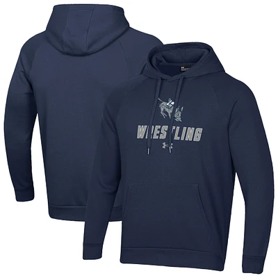 Men's Under Armour Colorado School of Mines Orediggers Wrestling Rival Fleece Raglan Hooded Sweatshirt