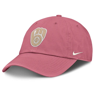 Unisex Nike Pink Milwaukee Brewers Club Adjustable Hat