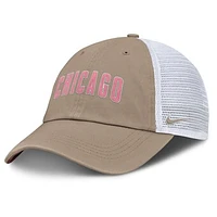 Unisex Nike Khaki/White Chicago Cubs Club Trucker Adjustable Hat