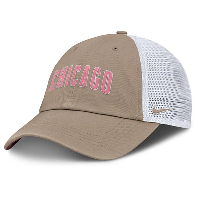 Unisex Nike Khaki/White Chicago Cubs Club Trucker Adjustable Hat