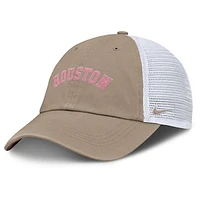 Unisex Nike Khaki/White Houston Astros Club Trucker Adjustable Hat