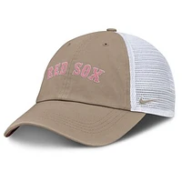 Unisex Nike Khaki/White Boston Red Sox Club Trucker Adjustable Hat