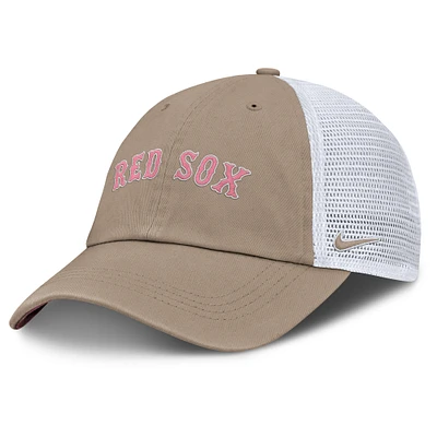 Unisex Nike Khaki/White Boston Red Sox Club Trucker Adjustable Hat