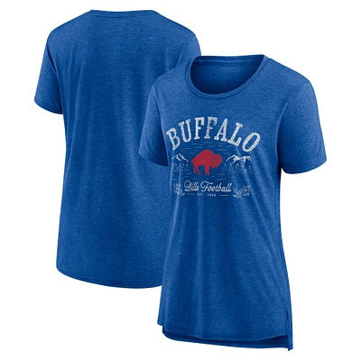 Women's Nike Royal Buffalo Bills Vintage Graphic Tri-Blend Scoop Neck T-Shirt