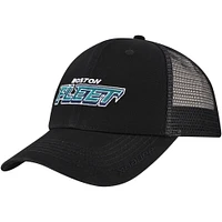 Unisex Black Boston Fleet Meshback Adjustable Hat