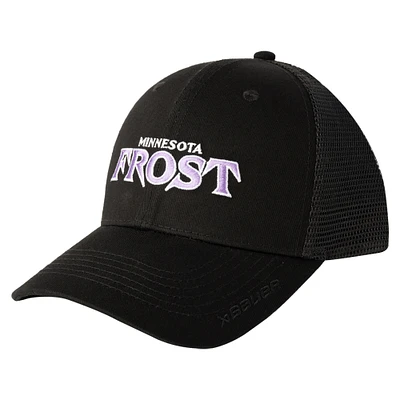 Unisex Black Minnesota Frost Meshback Adjustable Hat