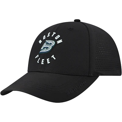 Unisex Black Boston Fleet Performance Adjustable Hat