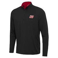 Men's Antigua Black/Red Shane van Gisbergen Content Quarter-Zip Pullover Top