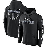 Men's Fanatics Black Los Angeles Dodgers 2024 World Series Champions  Logos Pullover Hoodie