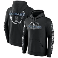 Men's Fanatics Black Los Angeles Dodgers 2024 World Series Champions  Logos Pullover Hoodie