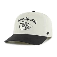 Men's '47 Cream/Black Kansas City Chiefs Safe Bet Stable Hitch Adjustable Hat