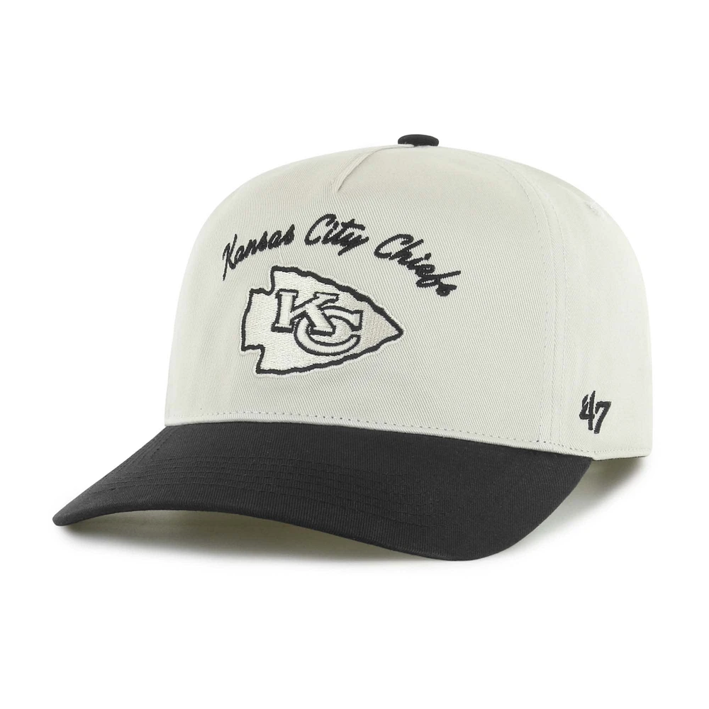 Men's '47 Cream/Black Kansas City Chiefs Safe Bet Stable Hitch Adjustable Hat