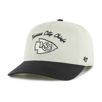 Men's '47 Cream/Black Kansas City Chiefs Safe Bet Stable Hitch Adjustable Hat