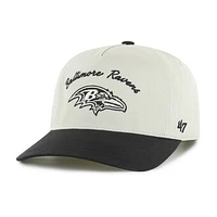 Men's '47 Cream/Black Baltimore Ravens Safe Bet Stable Hitch Adjustable Hat