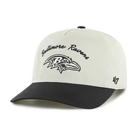 Men's '47 Cream/Black Baltimore Ravens Safe Bet Stable Hitch Adjustable Hat