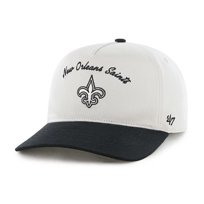 Men's '47 Cream/Black New Orleans Saints Safe Bet Stable Hitch Adjustable Hat
