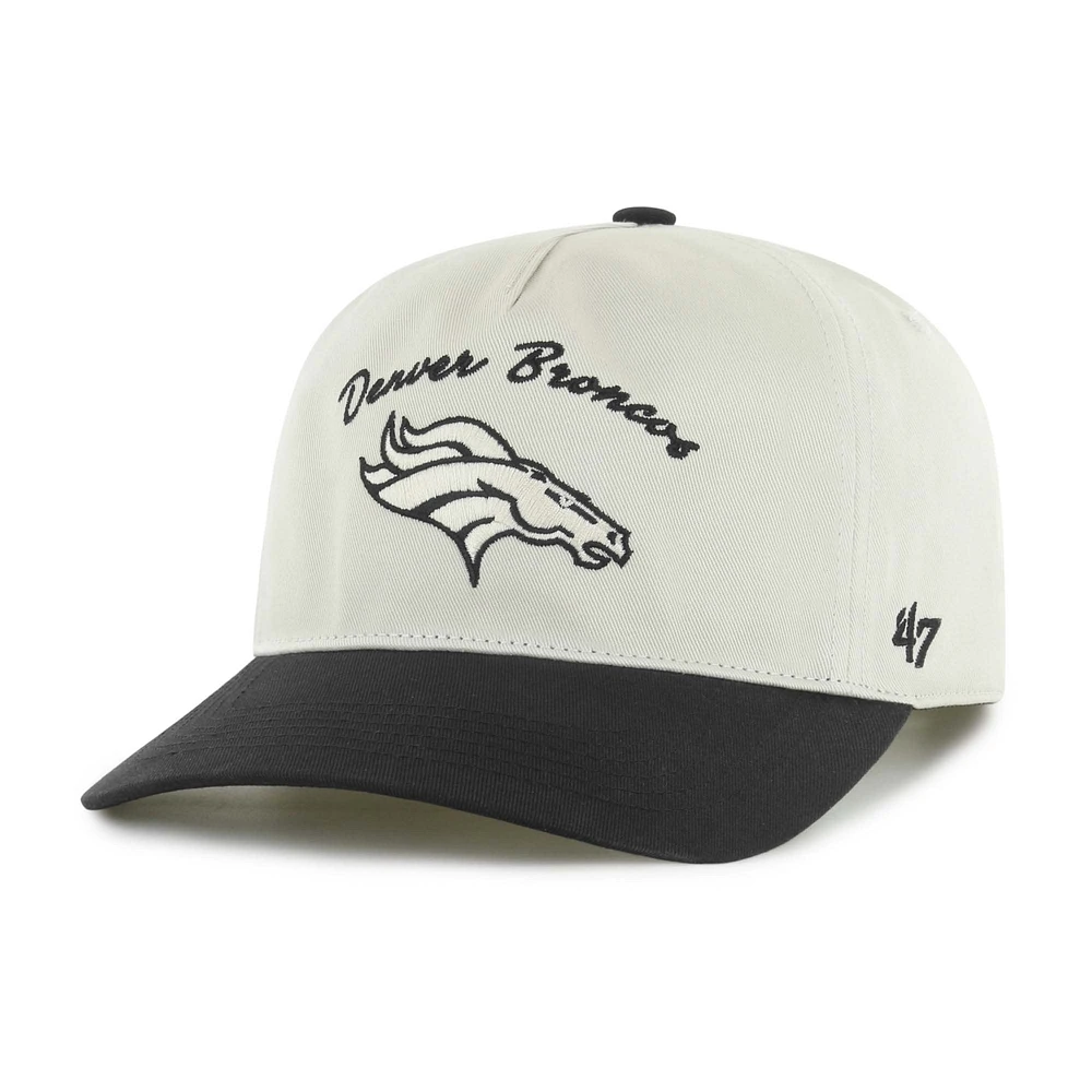 Men's '47 Cream/Black Denver Broncos Safe Bet Stable Hitch Adjustable Hat