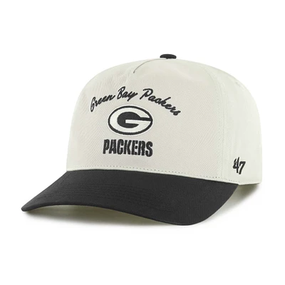 Men's '47 Cream/Black Green Bay Packers Safe Bet Stable Hitch Adjustable Hat