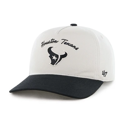 Men's '47 Cream/Black Houston Texans Safe Bet Stable Hitch Adjustable Hat
