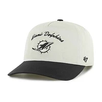 Men's '47 Cream/Black Miami Dolphins Safe Bet Stable Hitch Adjustable Hat