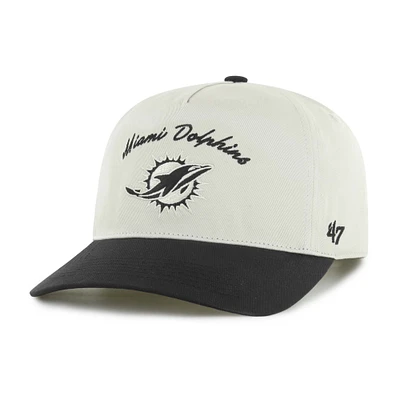 Men's '47 Cream/Black Miami Dolphins Safe Bet Stable Hitch Adjustable Hat