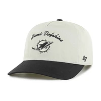 Men's '47 Cream/Black Miami Dolphins Safe Bet Stable Hitch Adjustable Hat