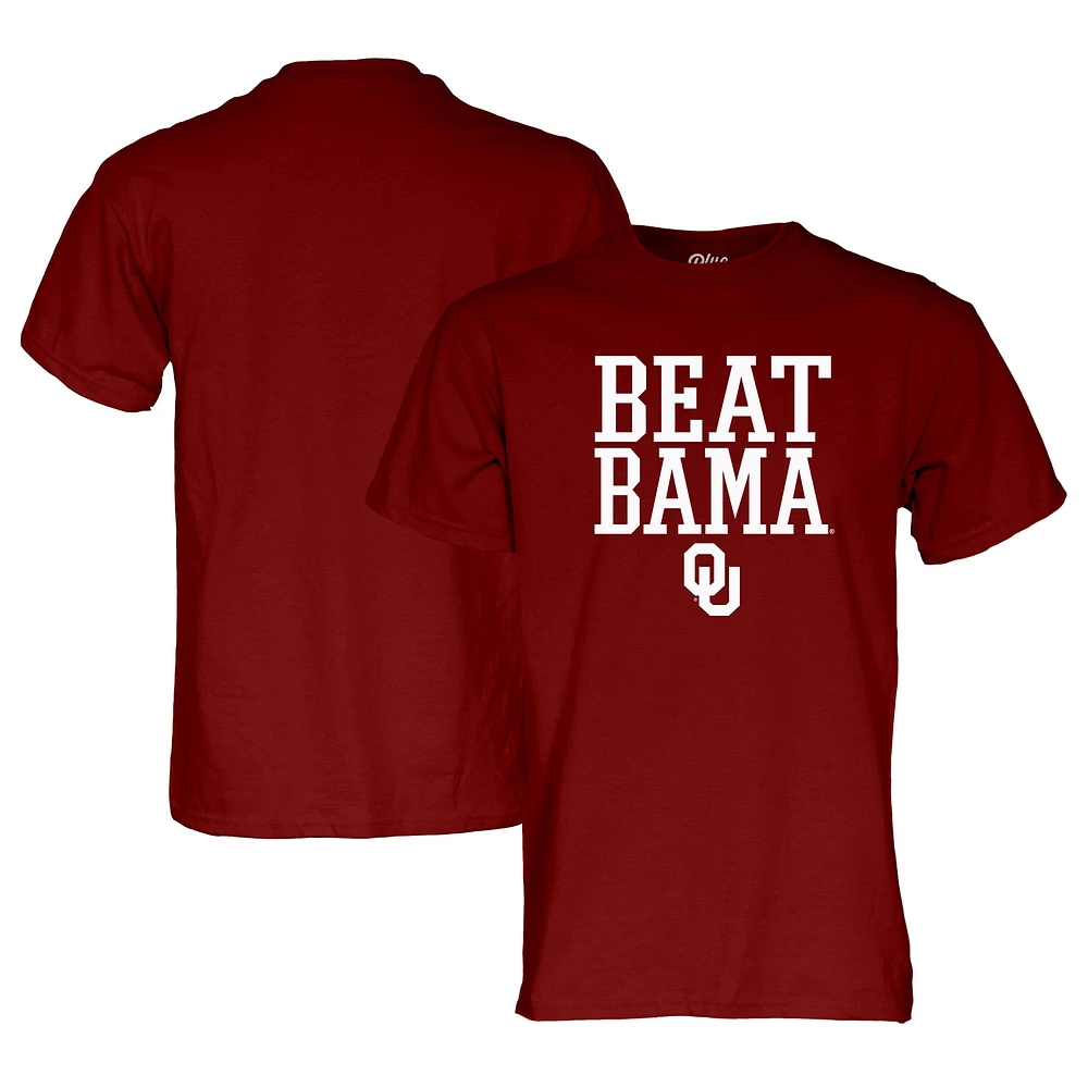 Unisex Blue 84  Crimson Oklahoma Sooners Beat Bama Rally Call T-Shirt