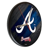 Atlanta Braves 13" Solid Wood Clock