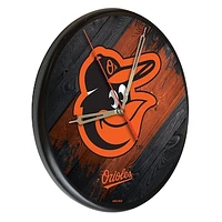Baltimore Orioles 13" Solid Wood Clock