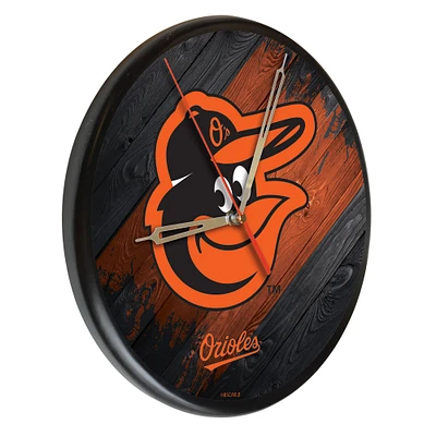 Baltimore Orioles 13" Solid Wood Clock