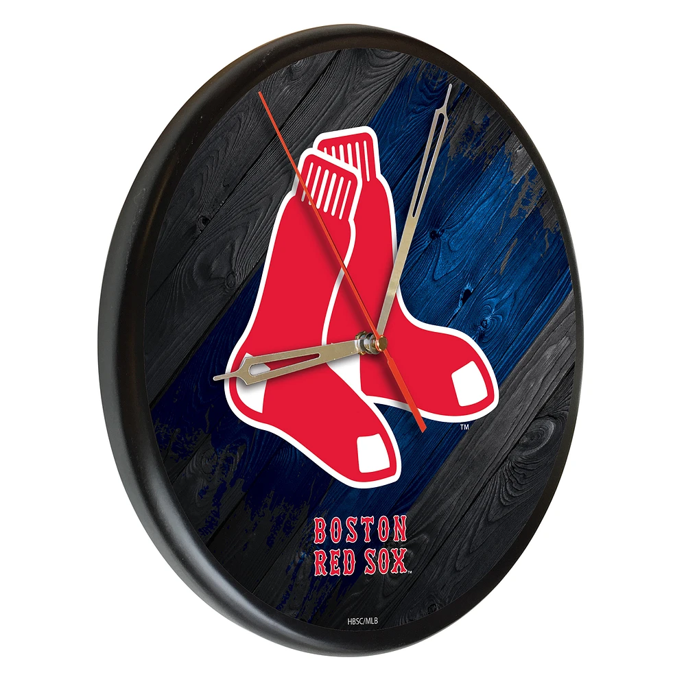 Boston Red Sox 13" Solid Wood Clock