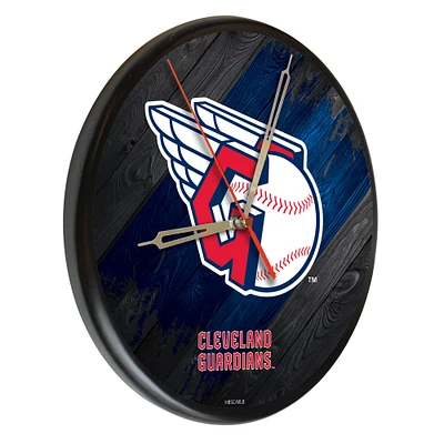 Cleveland Guardians 13" Solid Wood Clock