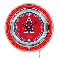 Los Angeles Angels Double-Walled Neon Clock