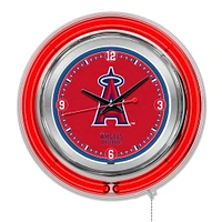 Los Angeles Angels Double-Walled Neon Clock