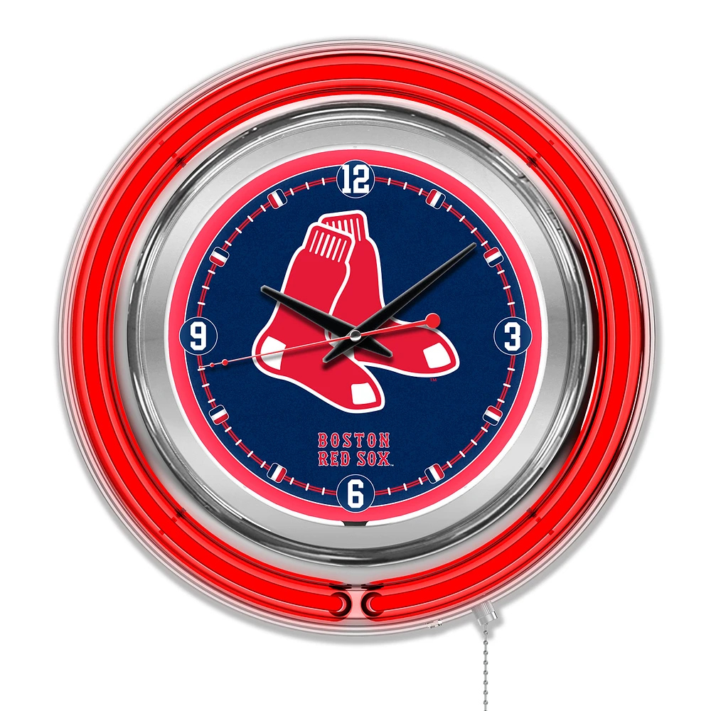 Boston Red Sox Double-Walled Neon Clock