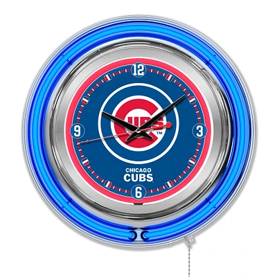 Chicago Cubs Double-Walled Neon Clock
