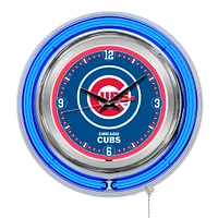 Chicago Cubs Double-Walled Neon Clock