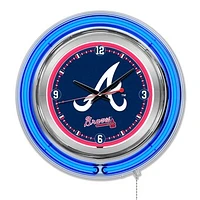 Atlanta Braves Double-Walled Neon Clock