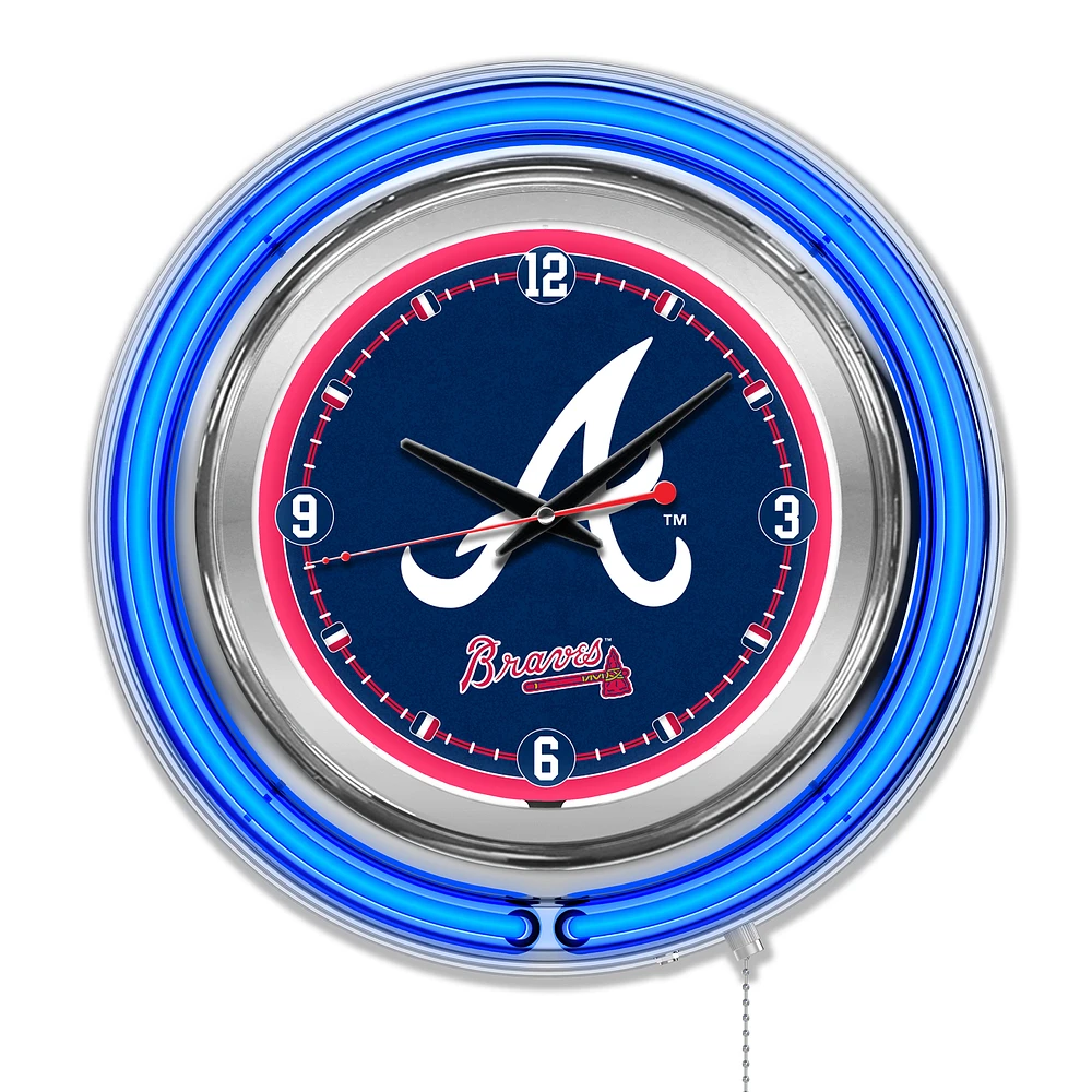 Atlanta Braves Double-Walled Neon Clock
