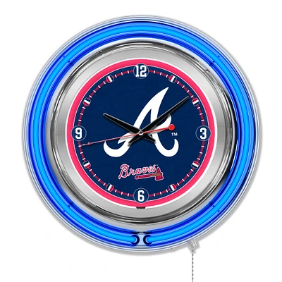 Atlanta Braves Double-Walled Neon Clock