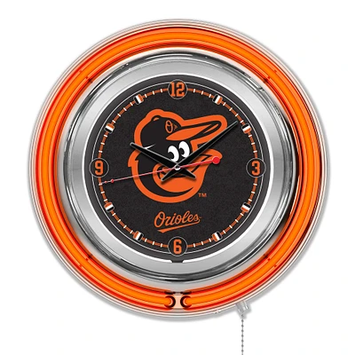 Baltimore Orioles Double-Walled Neon Clock