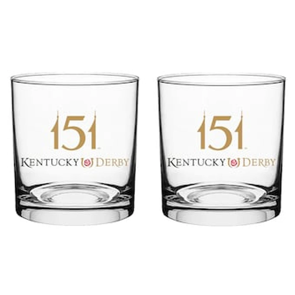 Kentucky Derby 151 10 oz. Rocks Glasses Two Pack