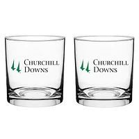 Churchill Downs Kentucky Derby 151 10 oz. Rocks Glasses Two Pack