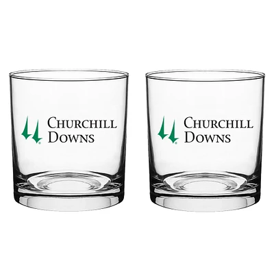 Churchill Downs Kentucky Derby 151 10 oz. Rocks Glasses Two Pack