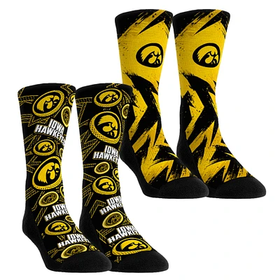 Youth Rock Em Socks  Iowa Hawkeyes Game Day Two-Pack Crew Set