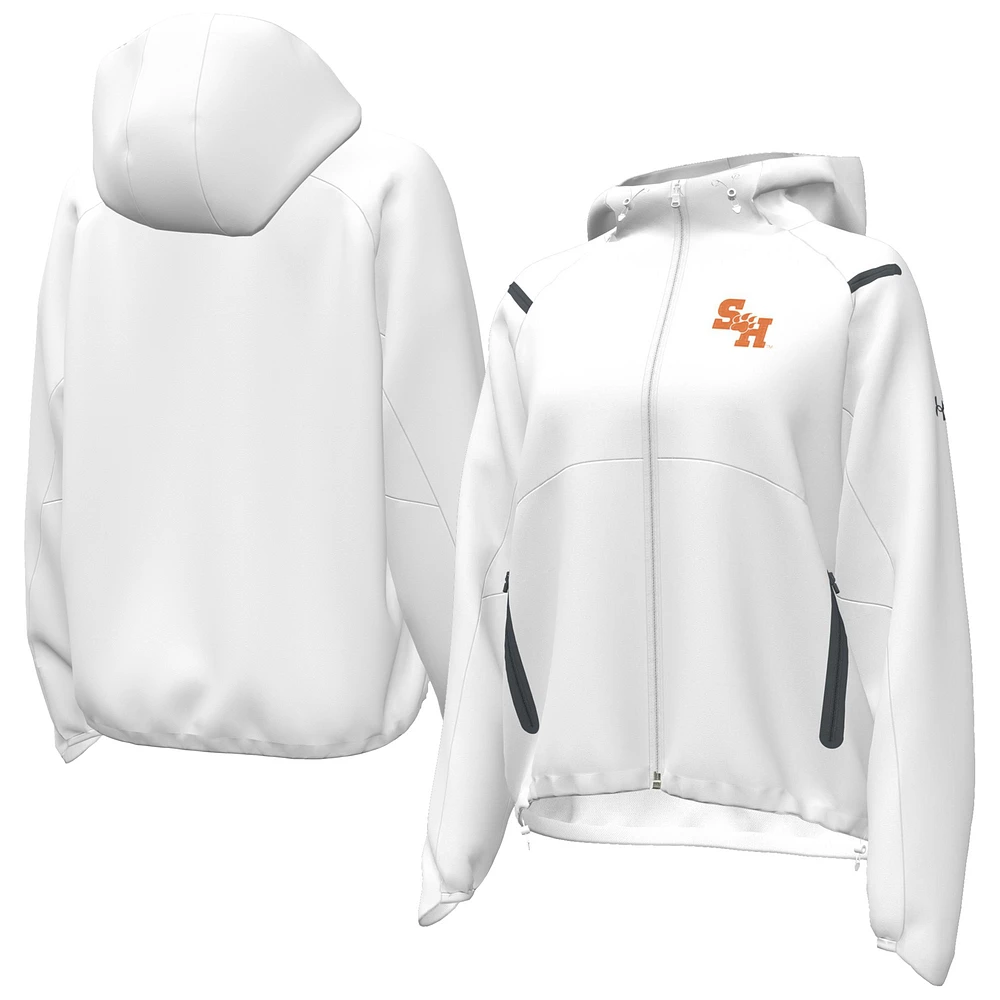 Women's Under Armour White Sam Houston State Bearkats UA Storm Raglan Woven Full-Zip Hoodie
