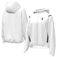Women's Under Armour  White UAlbany Great Danes UA Storm Raglan Woven Full-Zip Hoodie